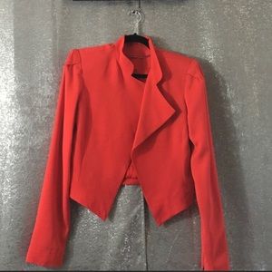 EUC Alice + Olivia Red/Orange Cropped Blazer